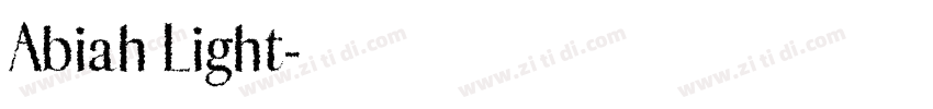 Abiah Light字体转换